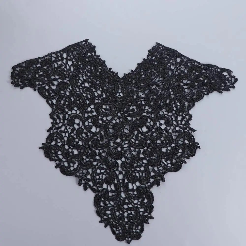 Elegant Detachable Lace Neckline Collarband Hollow Hollow Neckline Embroideried Fabric Women Neckline Apparel