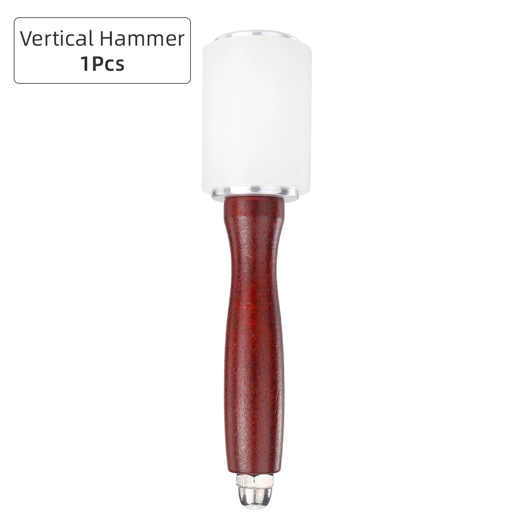 Leather DIY Carving Hammer Leathercraft Mallet Leather Work Sew Cowhide Rawhide Mallet Rubber Mallet for Flooring, Woodworking