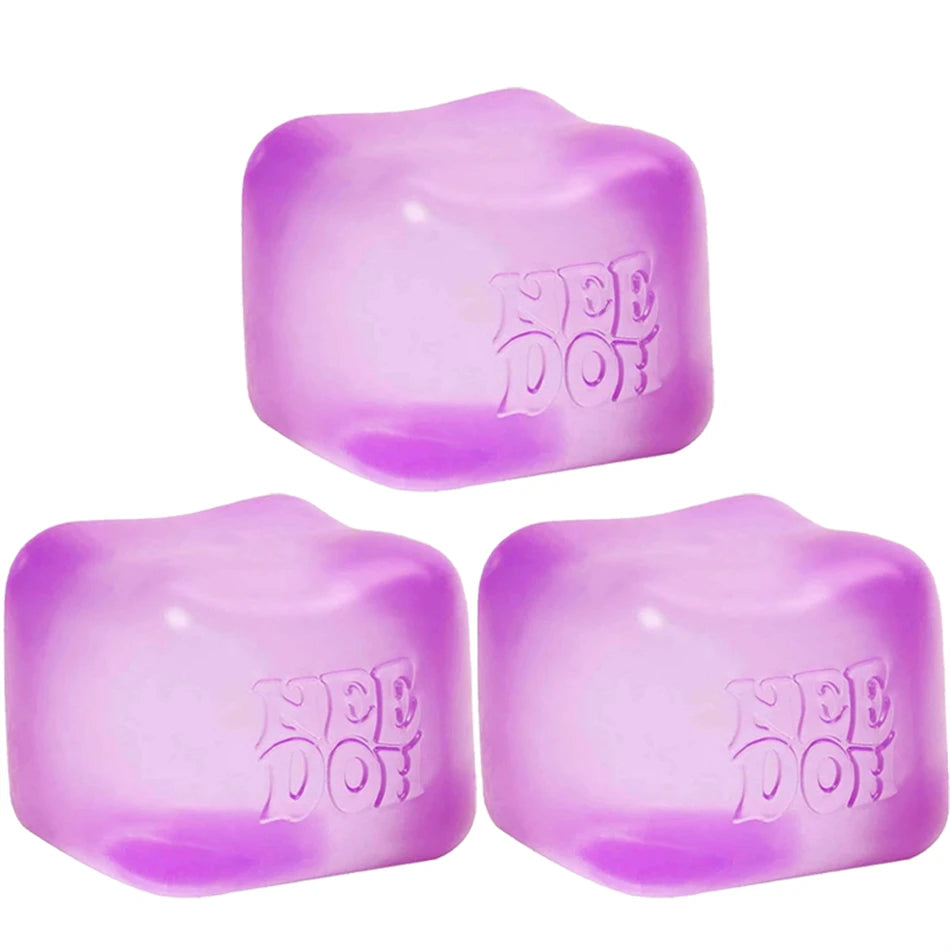 Trending Nee Doh Jellyfish & Cube Squish Toy, Soft Jelly Squeeze Stress Relief Fidget Toy, Sensory NeeDoh for Kids & Adults New