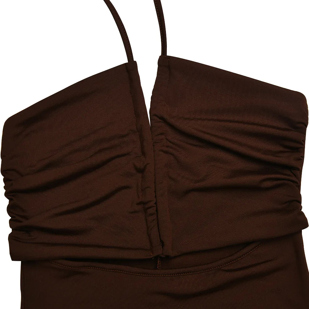 Women's Sleeveless Backless Bodycon Midi Dress – Slim Night Out & Club Dress