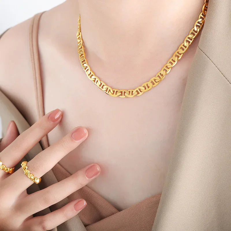 6mm Flat Chain Necklace or Bracelet – Stamped 925