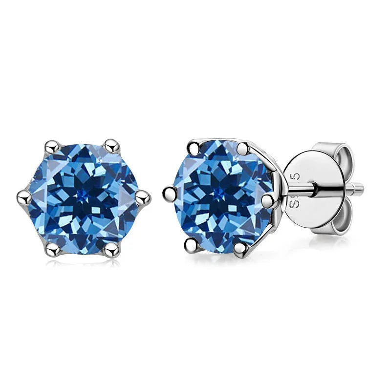 Butterflykiss D Color Moissanite Stud Earrings — 925 Sterling Silver | GRA Certified | 0.5CT, 1CT & 2CT | 20+ Colors