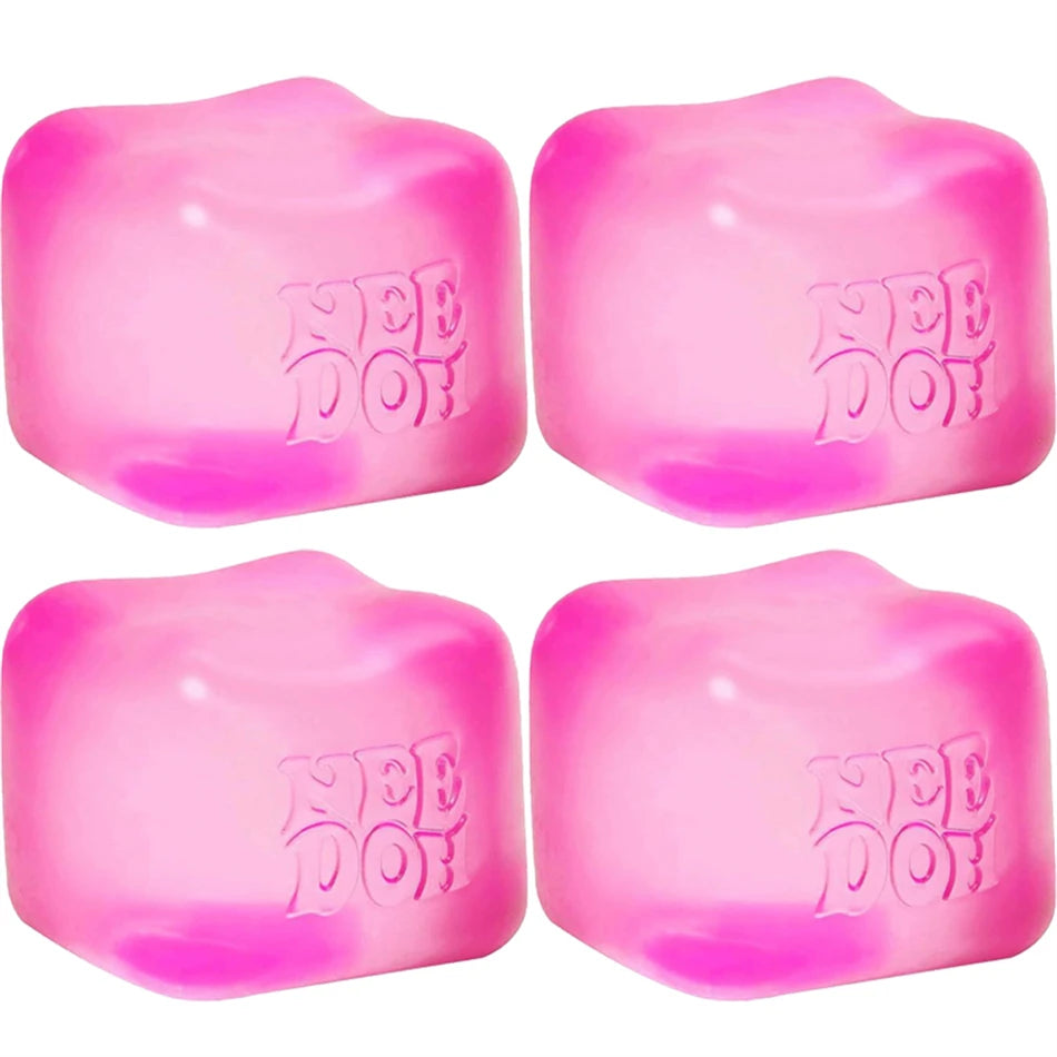 Trending Nee Doh Jellyfish & Cube Squish Toy, Soft Jelly Squeeze Stress Relief Fidget Toy, Sensory NeeDoh for Kids & Adults New