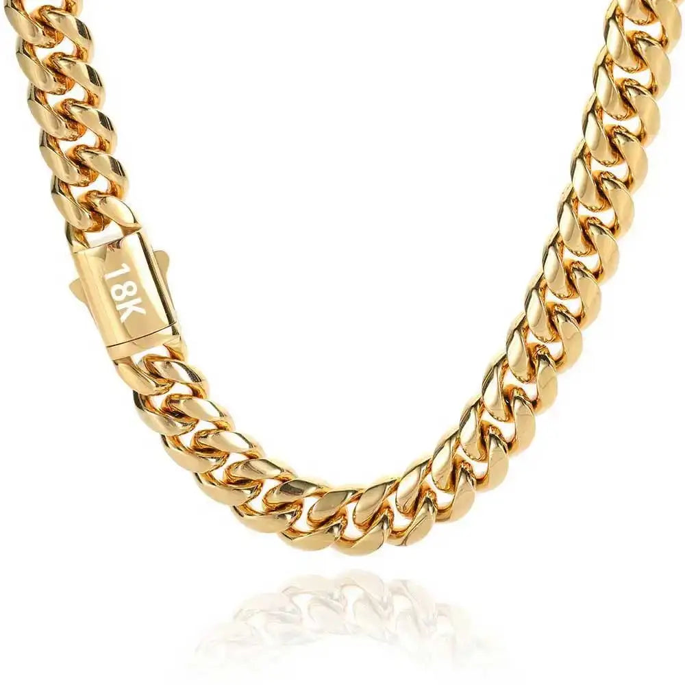 Stainless Steel Cuban Link Necklace or Bracelet – 8–14mm