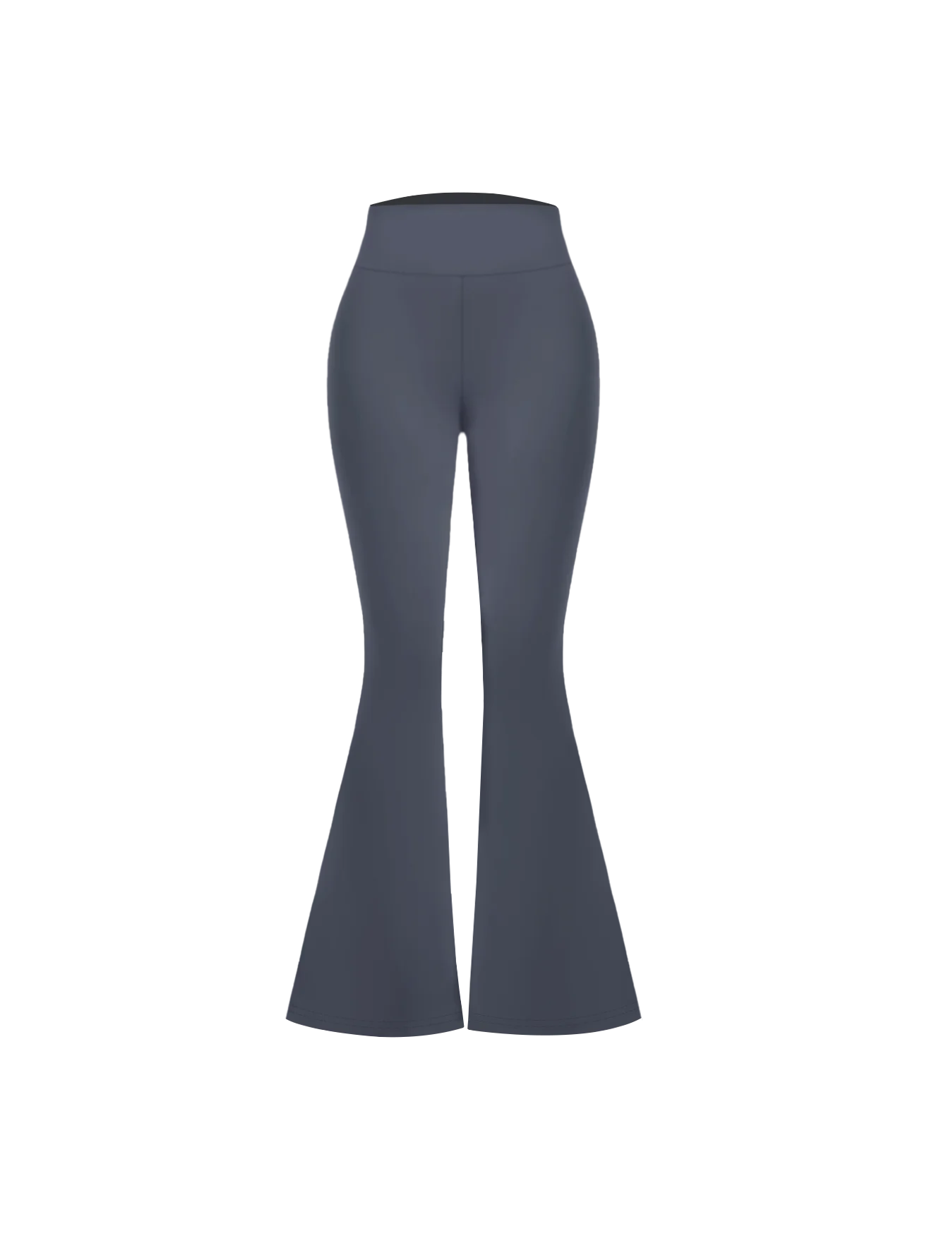 Spring and summer solid color bell bottom pants, women's casual high waisted taboo pants, elastic waistband