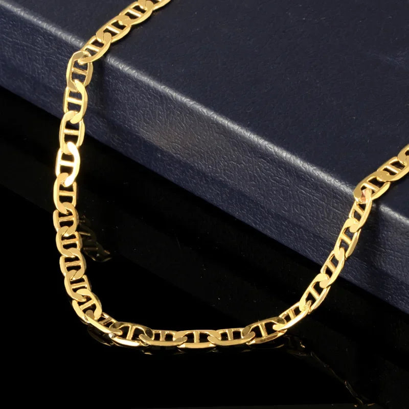 6mm Flat Chain Necklace or Bracelet – Stamped 925