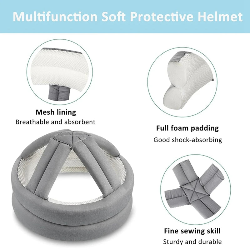 Soft Padded Protective Head Guard for Seniors – Adjustable & Breathable
