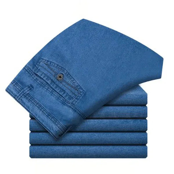 Men’s Classic Stretch Straight-Leg Jeans, Sizes 30–45