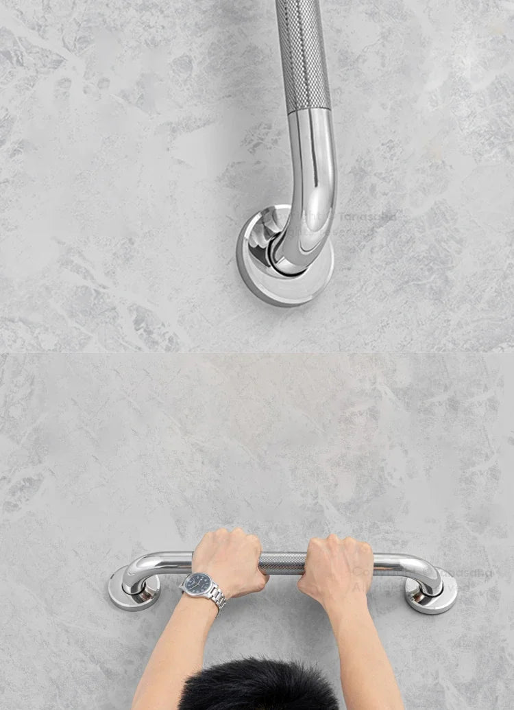 Stainless Steel Grab Bar Anti Slip Shower Safety Support Handle Bathroom Tub Toilet Handrail Prevent Falls Bathroom Fixture