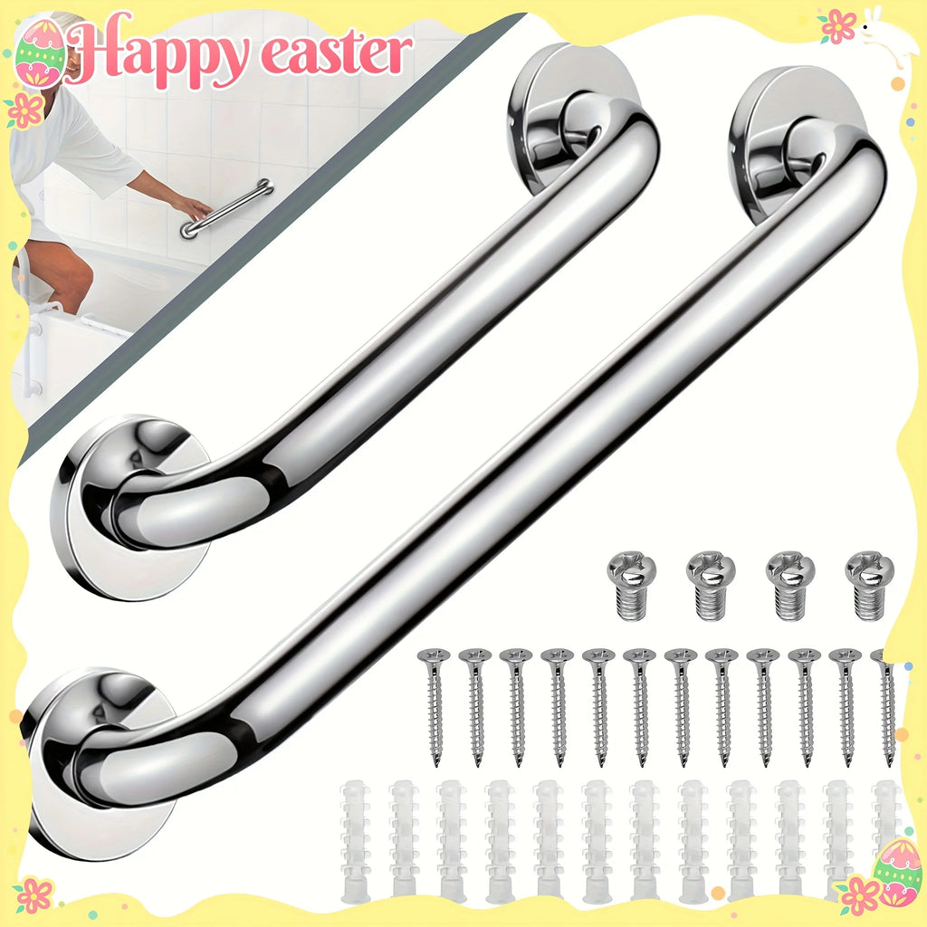 Stainless Steel Bathroom Grab Bar Handle -Slip-Resistant & Durable Safety Support for Seniors, Disabled, Injury Rehabilitation