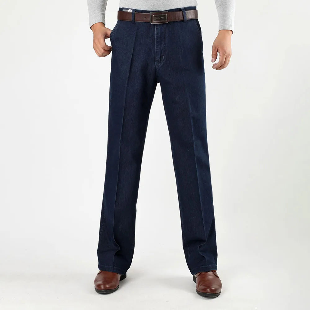 Men’s Classic Stretch Straight-Leg Jeans, Sizes 30–45