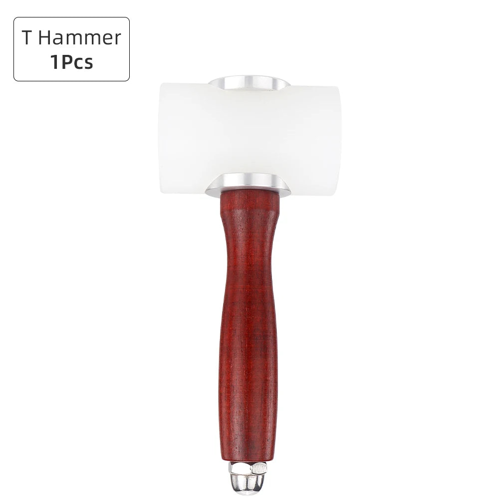 Leather DIY Carving Hammer Leathercraft Mallet Leather Work Sew Cowhide Rawhide Mallet Rubber Mallet for Flooring, Woodworking