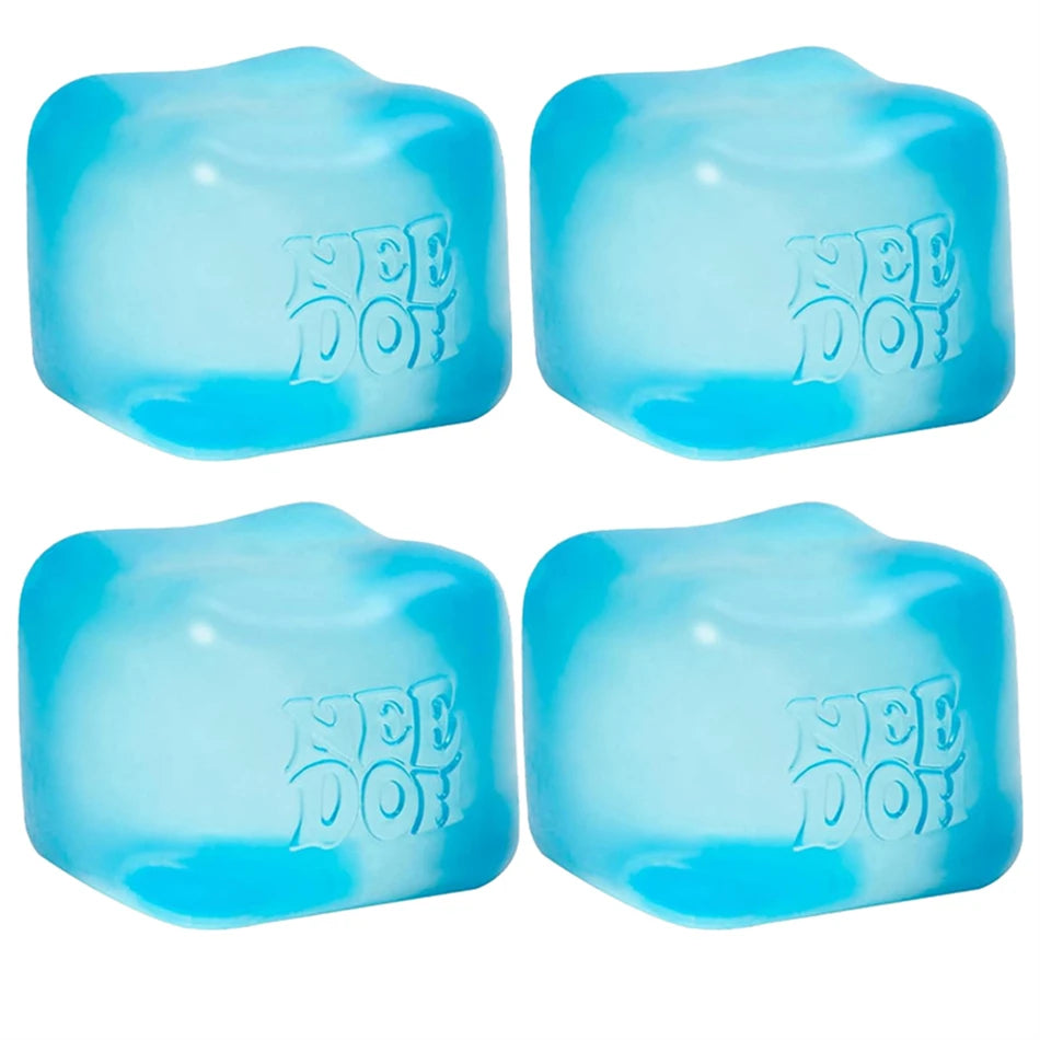 Trending Nee Doh Jellyfish & Cube Squish Toy, Soft Jelly Squeeze Stress Relief Fidget Toy, Sensory NeeDoh for Kids & Adults New