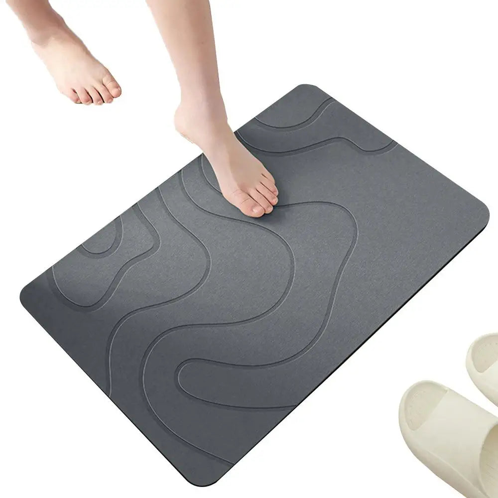 Non Slip Bath Mat with Strong Suction Cups for Shower Tub Floor Soft Comfortable Quick Dry Bathroom Rug