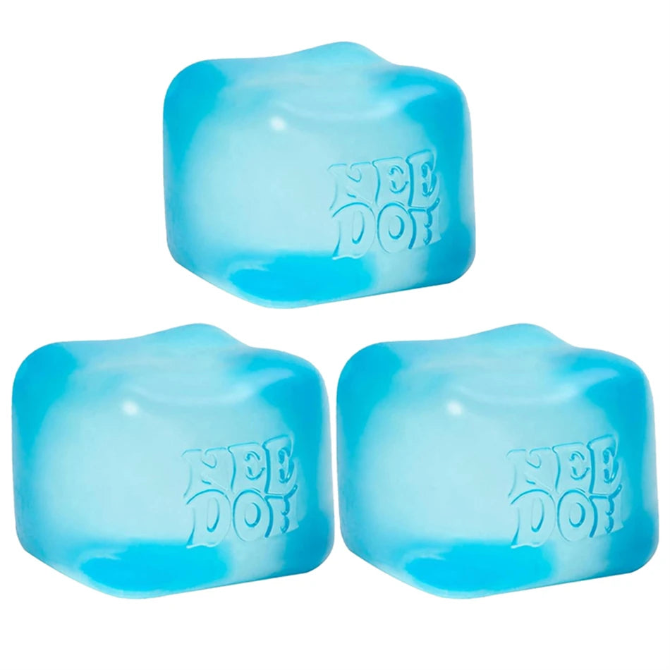 Trending Nee Doh Jellyfish & Cube Squish Toy, Soft Jelly Squeeze Stress Relief Fidget Toy, Sensory NeeDoh for Kids & Adults New