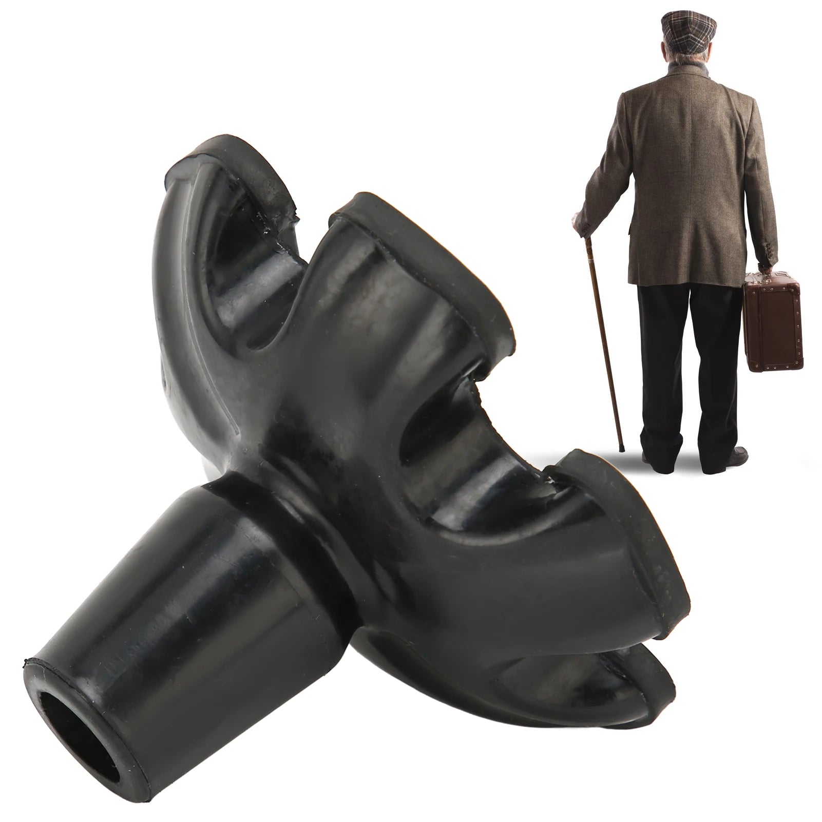 Cane Tips Cane Tips 6 Pillar Design Nonslip Rubber 19mm Crutch Tips with for Walking Stick Shooting Stick Rubber Tips for Canes