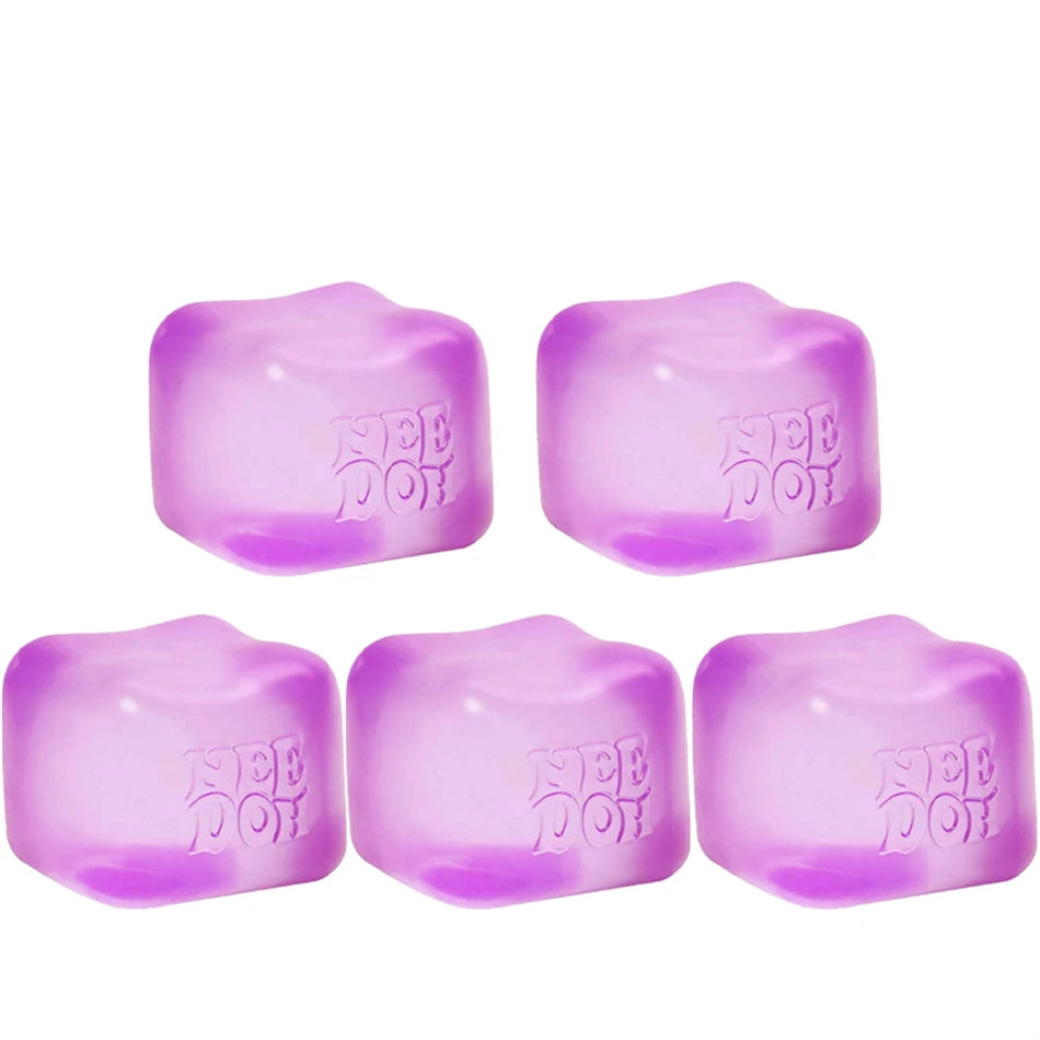 Trending Nee Doh Jellyfish & Cube Squish Toy, Soft Jelly Squeeze Stress Relief Fidget Toy, Sensory NeeDoh for Kids & Adults New