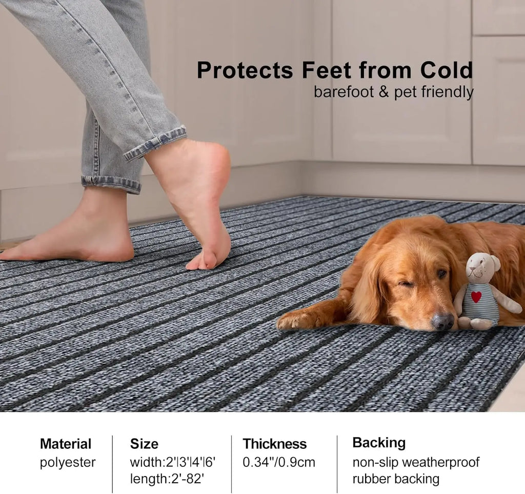 Anti Slip Kitchen Mat Floor Carpet Freely Cut DIY Absorb Oil Kitchen Doormat Long Hallway Runner Rug Entrance Easy To Clean Mat
