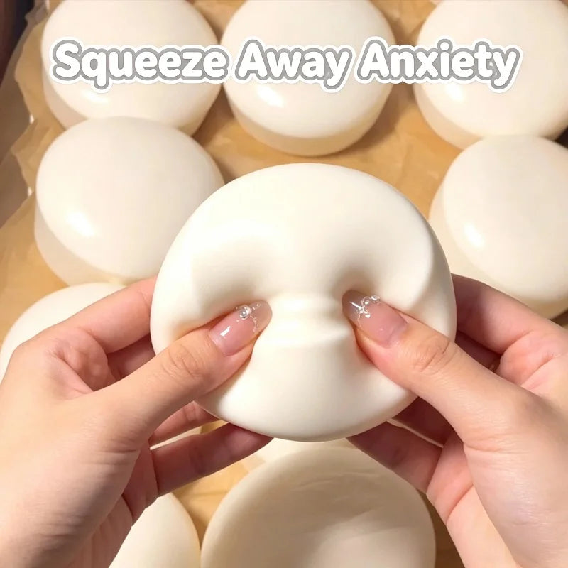 Milk Cake Squeeze Taba Soft Toy, Cute Milky White Squeeze Toy, Finger Toy, Stress Relief Toy, Soft Girl Birthday Gift Toy