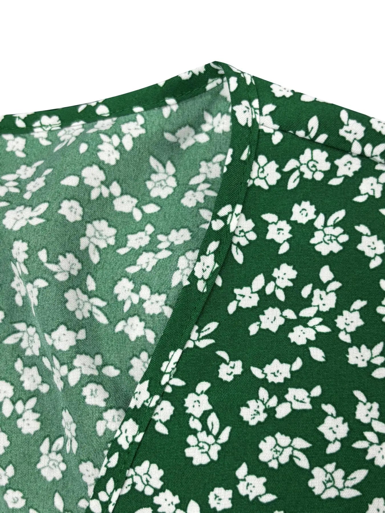 Plus Size Floral Print V Neck Dress, Casual Fashion Dress for Daily Outdoor Wear, Women Plus Clothing for All Seasons