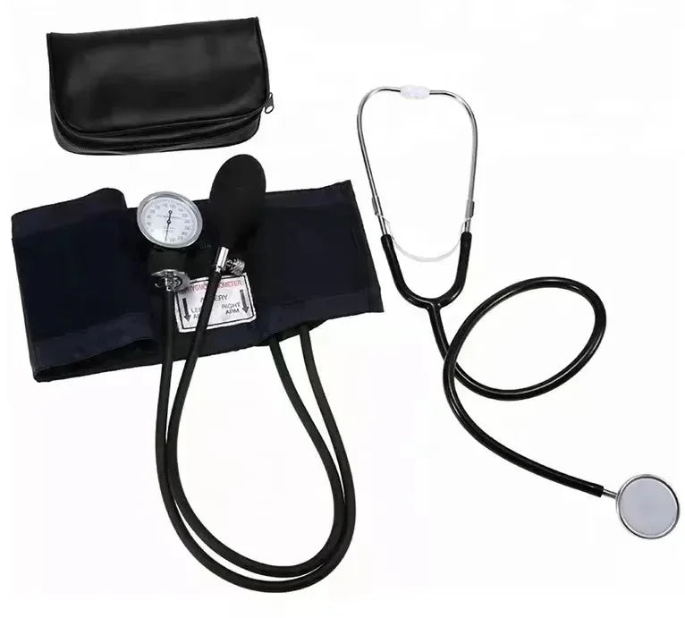 Blood pressure monitor - upper arm blood pressure gauge, household-style manual with zipper bag blood pressure stethoscope