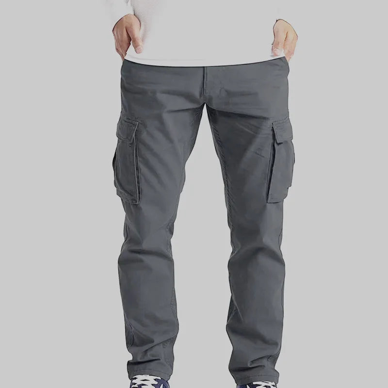 Men's casual drawstring pants with flip pockets - comfortable and stylish multi pocket design suitable for hiking and street wea