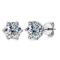 Butterflykiss D Color Moissanite Stud Earrings — 925 Sterling Silver | GRA Certified | 0.5CT, 1CT & 2CT | 20+ Colors