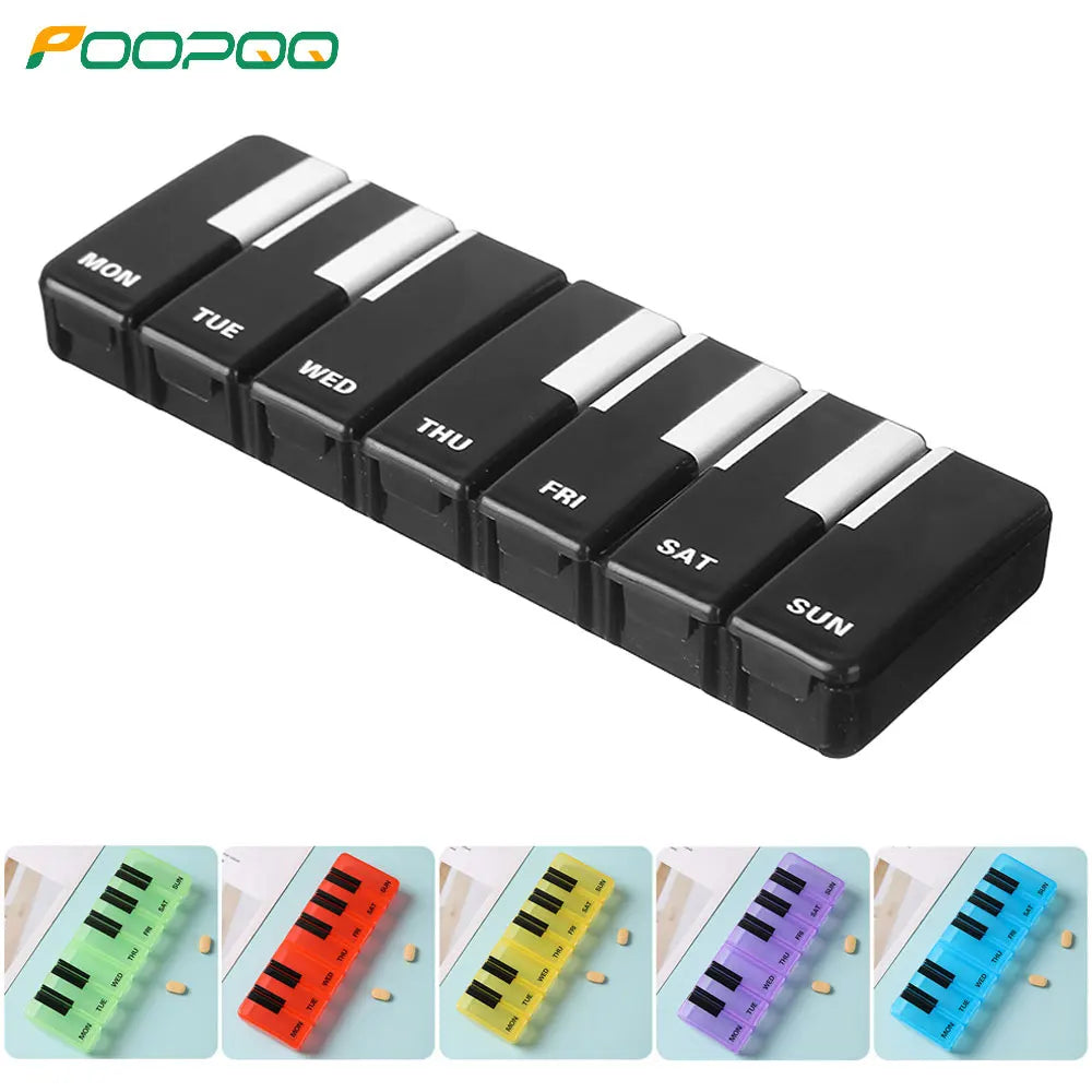 1 Pcs Pills Organizer Large, Weekly Medicine Pill Organizers, 7 Day Pills Box Cases Travel for Big Vitamin Supplements Fish Oil