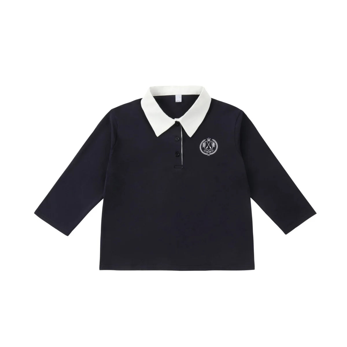 Trilooker Teen Girls Contrast Collar Casual Shirt — Loose Cotton Three-Quarter Sleeve | Summer Fashion | Ages 14+