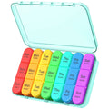Pill Organizer 3 Times a Day - Pill Box 7 Day, Large Weekly Medicine Pill Organizer for Travel with Individual Compartments