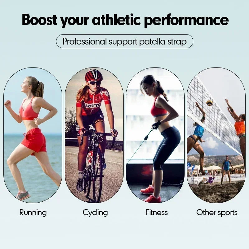 1PC Pressurized Knee Wrap Sleeve Support Bandage Pad Elastic Braces Knee Hole Kneepad Safety Basketball Tennis Cycling