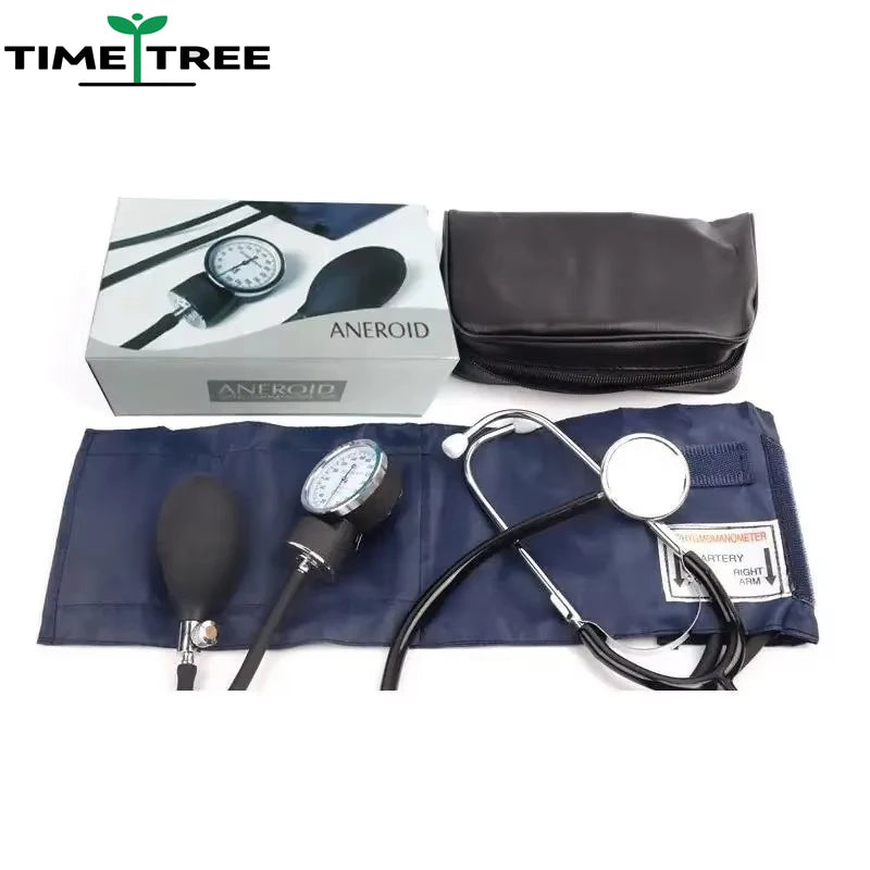 Blood pressure monitor - upper arm blood pressure gauge, household-style manual with zipper bag blood pressure stethoscope