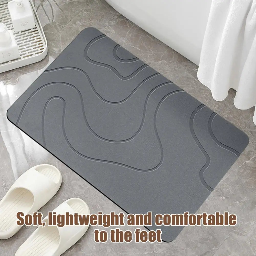 Non Slip Bath Mat with Strong Suction Cups for Shower Tub Floor Soft Comfortable Quick Dry Bathroom Rug