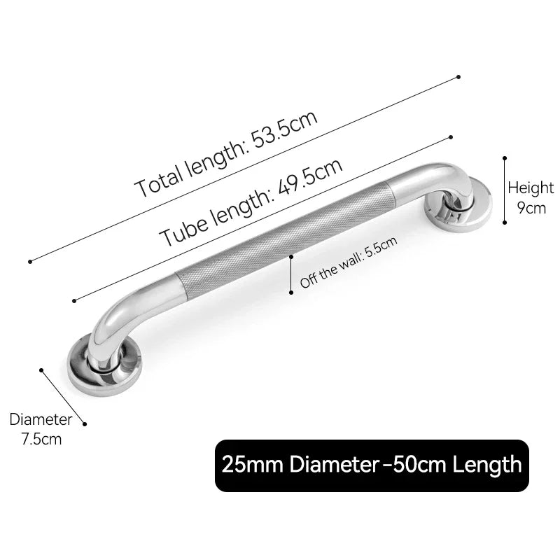 Stainless Steel Grab Bar Anti Slip Shower Safety Support Handle Bathroom Tub Toilet Handrail Prevent Falls Bathroom Fixture