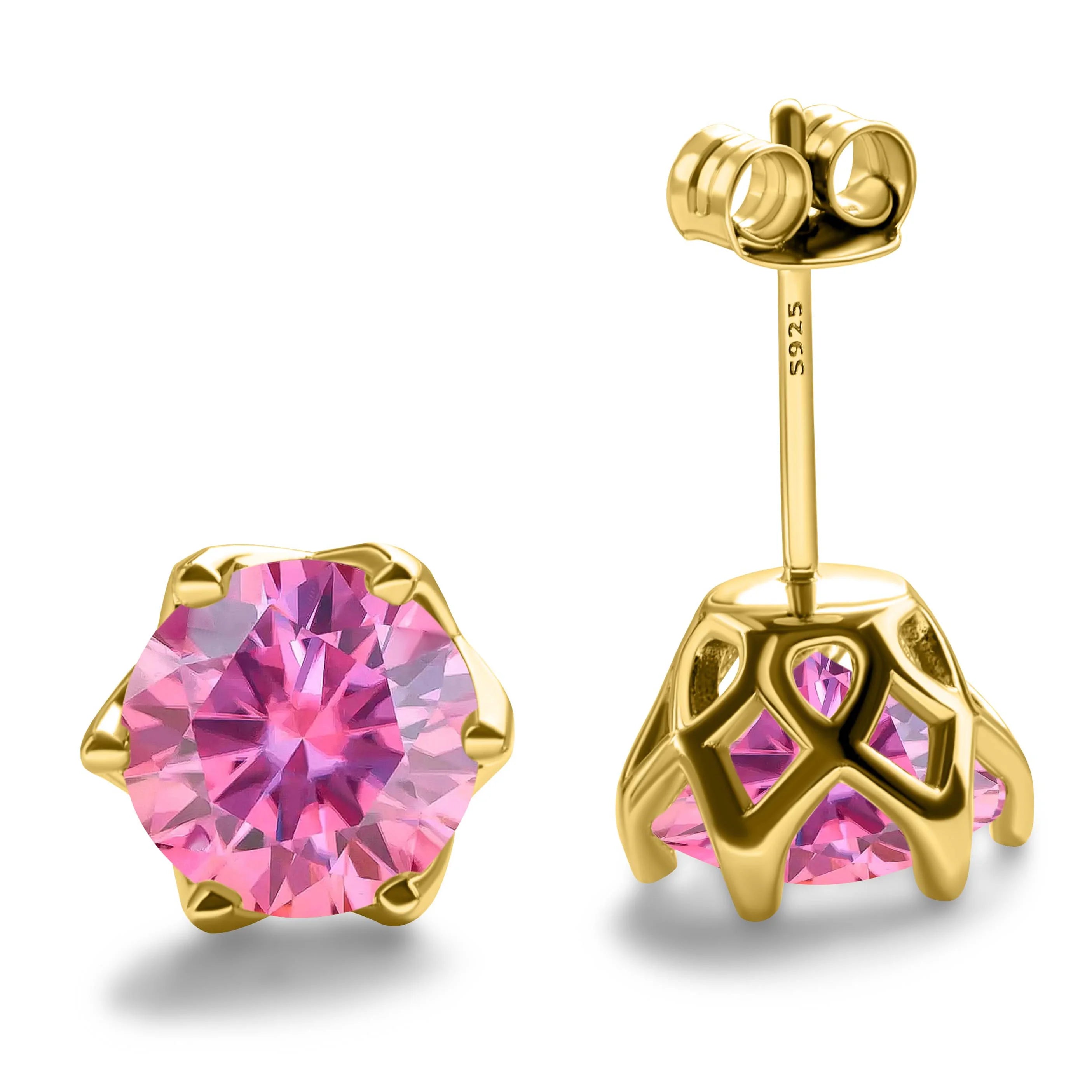 1-2 Carat D Color Moissanite Earrings For Women 100%925 Sterling Silver Ear Studs Fashionable and Brilliant