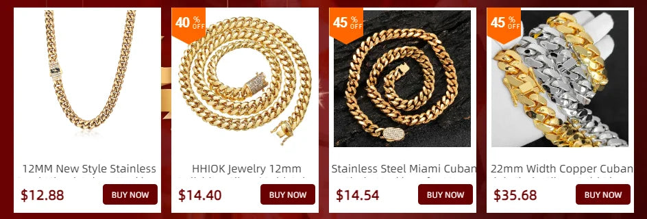Stainless Steel Cuban Link Necklace or Bracelet – 8–14mm