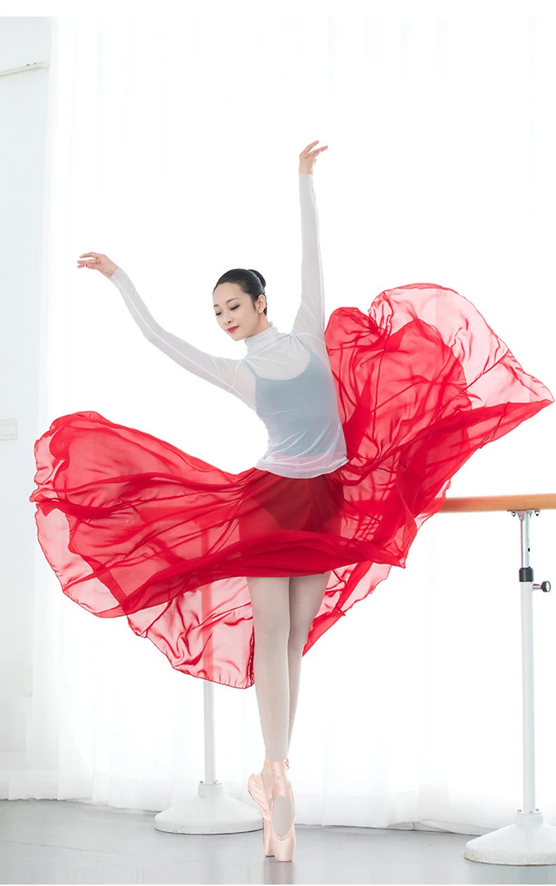 Ballet practice costume, ballet dance dress, full-skirted dance practice skirt, modern dance dress, dance outfit