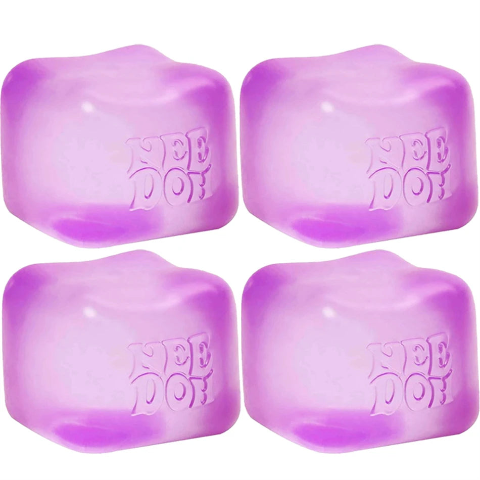 Trending Nee Doh Jellyfish & Cube Squish Toy, Soft Jelly Squeeze Stress Relief Fidget Toy, Sensory NeeDoh for Kids & Adults New