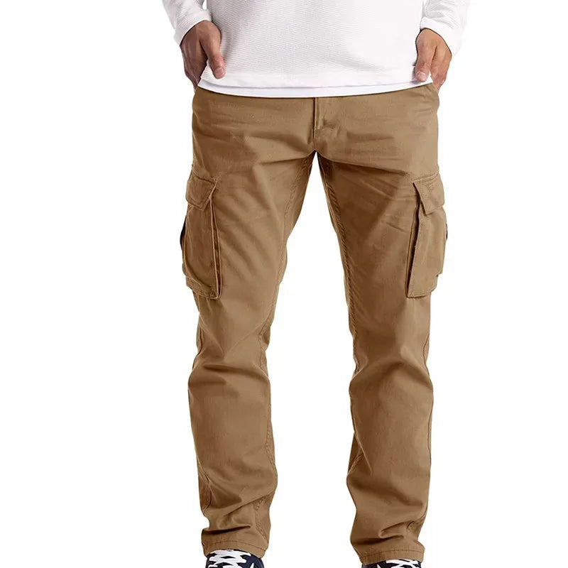 Men's Casual Drawstring Pants — Multi-Pocket Flip Design | Hiking & Streetwear