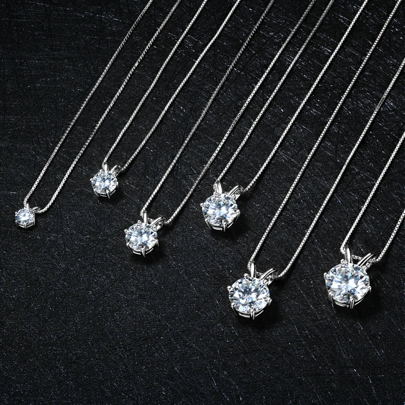 Moissanite Solitaire Pendant Necklace
