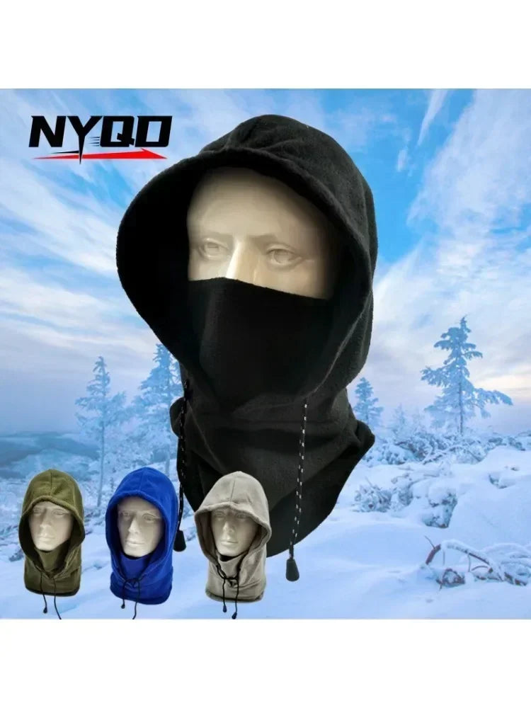 NYQD-Face Mask for Men and Women Fleece Cap Balaclava Neck Warmer Hood Sports Ski Women Tactical Mask Sun Protection Winter