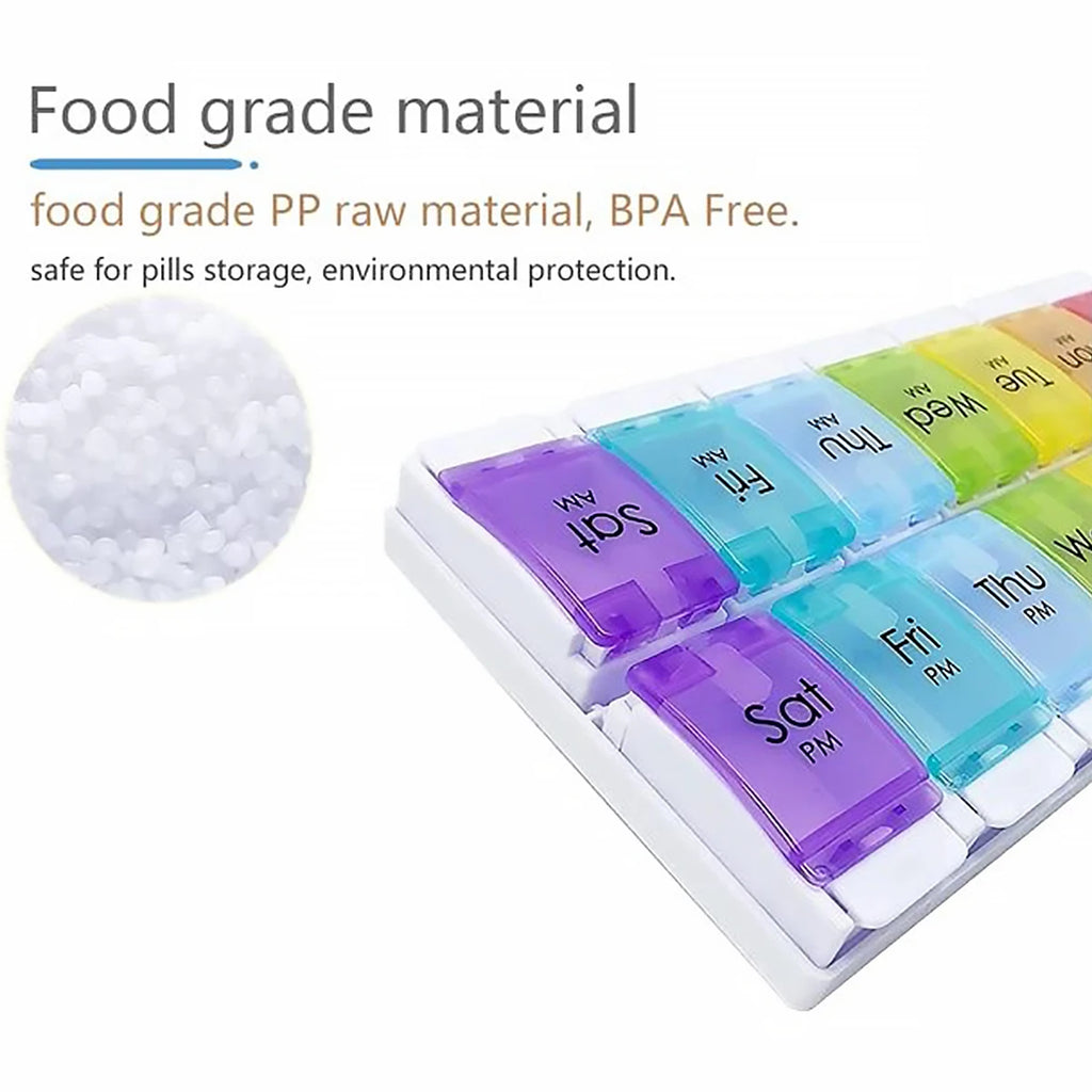 Pill Organizer Box AM PM Pill Distribution Container Portable Travel Tablets Vitamins Medicinel Cases Box Fish Oil/Supplements