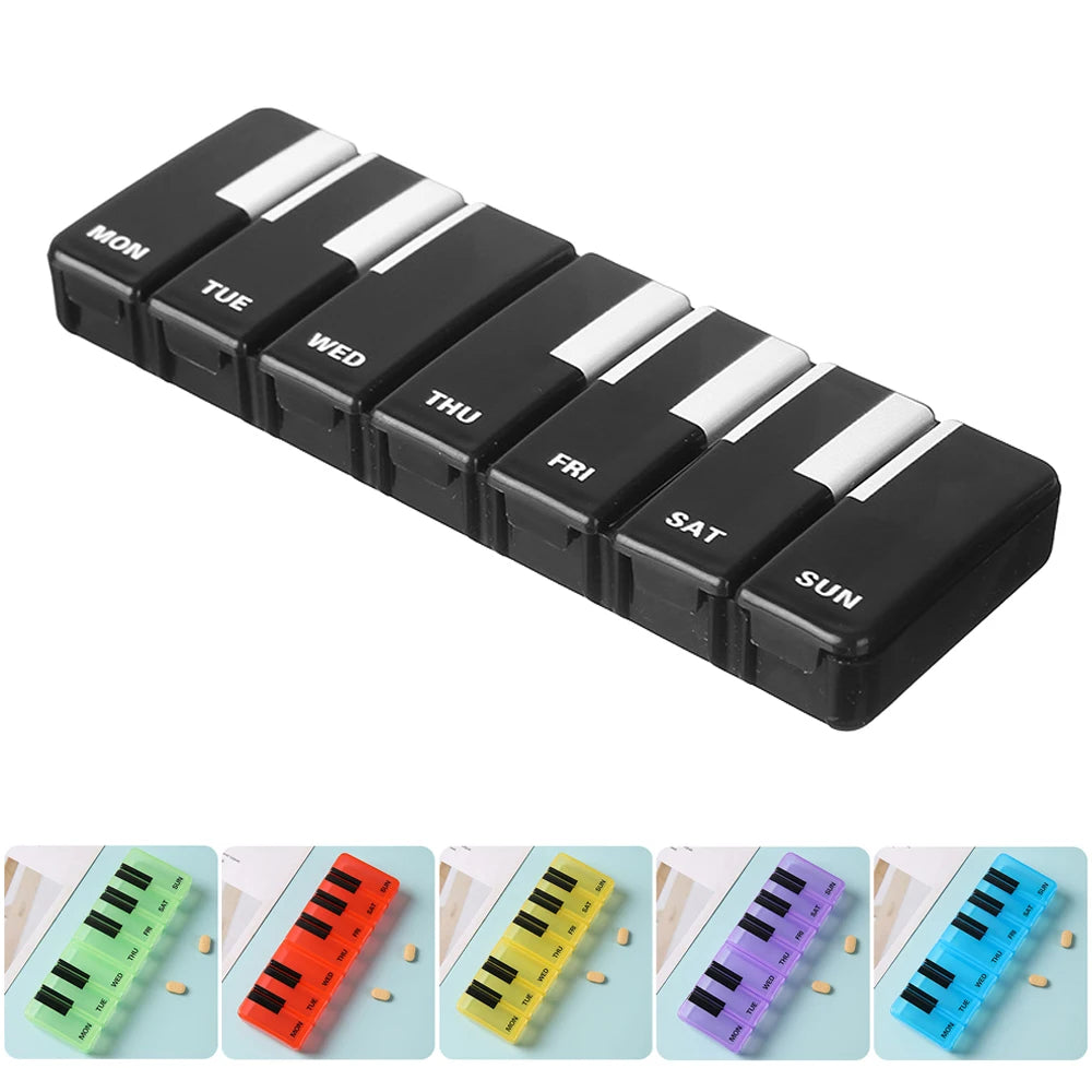 1 Pcs Pills Organizer Large, Weekly Medicine Pill Organizers, 7 Day Pills Box Cases Travel for Big Vitamin Supplements Fish Oil