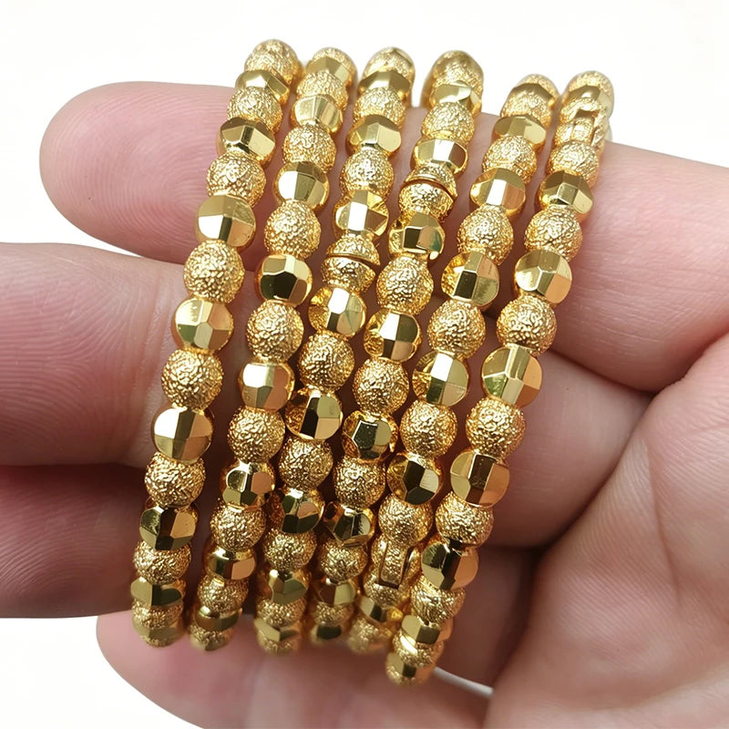 6Pcs/lot New Nigerian Wedding African Costume Bangles Dubai Fashion Charm Bangles&Bracelets For Women Party Gift