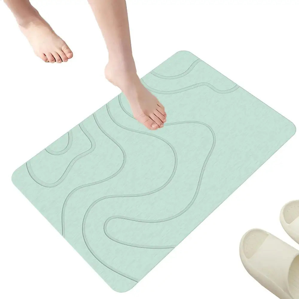 Non Slip Bath Mat with Strong Suction Cups for Shower Tub Floor Soft Comfortable Quick Dry Bathroom Rug