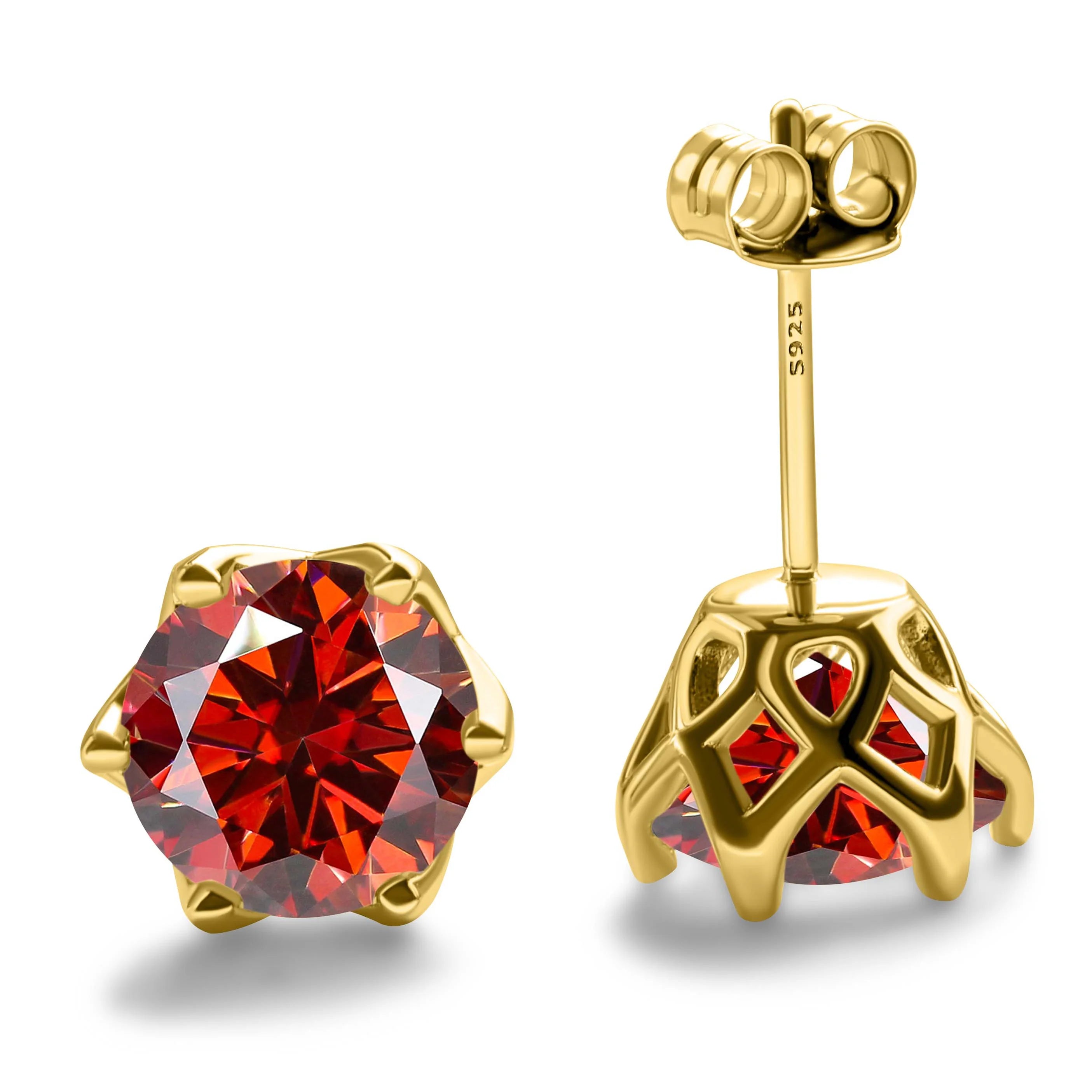 1-2 Carat D Color Moissanite Earrings For Women 100%925 Sterling Silver Ear Studs Fashionable and Brilliant