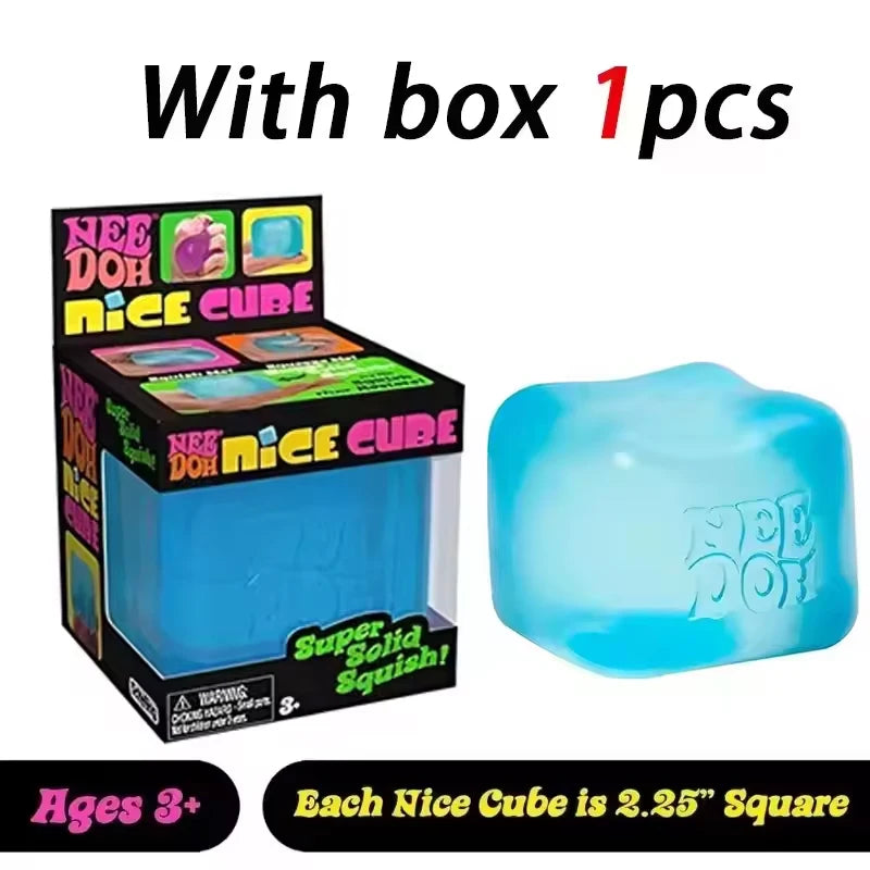 Trending Nee Doh Jellyfish & Cube Squish Toy, Soft Jelly Squeeze Stress Relief Fidget Toy, Sensory NeeDoh for Kids & Adults New