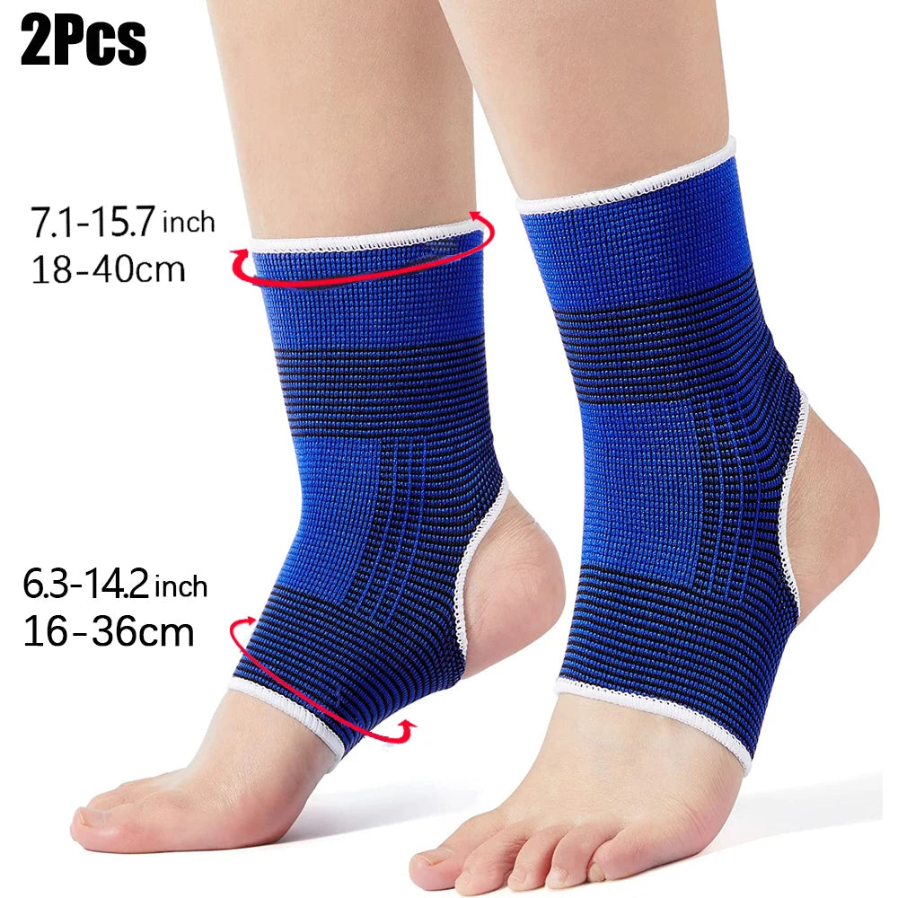 1Pair Elasticated Knee Blue Knee Pads Knee Support Brace Leg Arthritis Injury GYM Sleeve Elasticated Bandage Ankle Brace Support