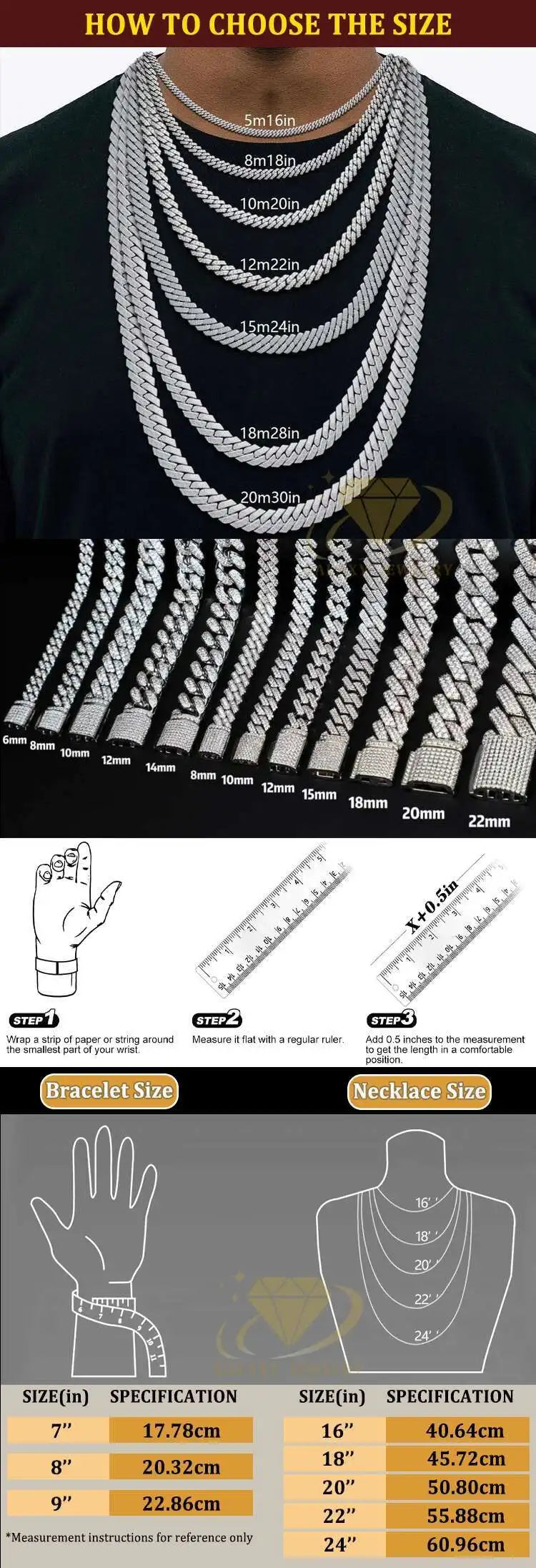 High Quality 2 Rows Prong Cuban Chain 8mm 12mm 16mm 20mm Iced Out Moissanite Cuban Bracelet Link Necklace Mens Hip Hop Jewelry