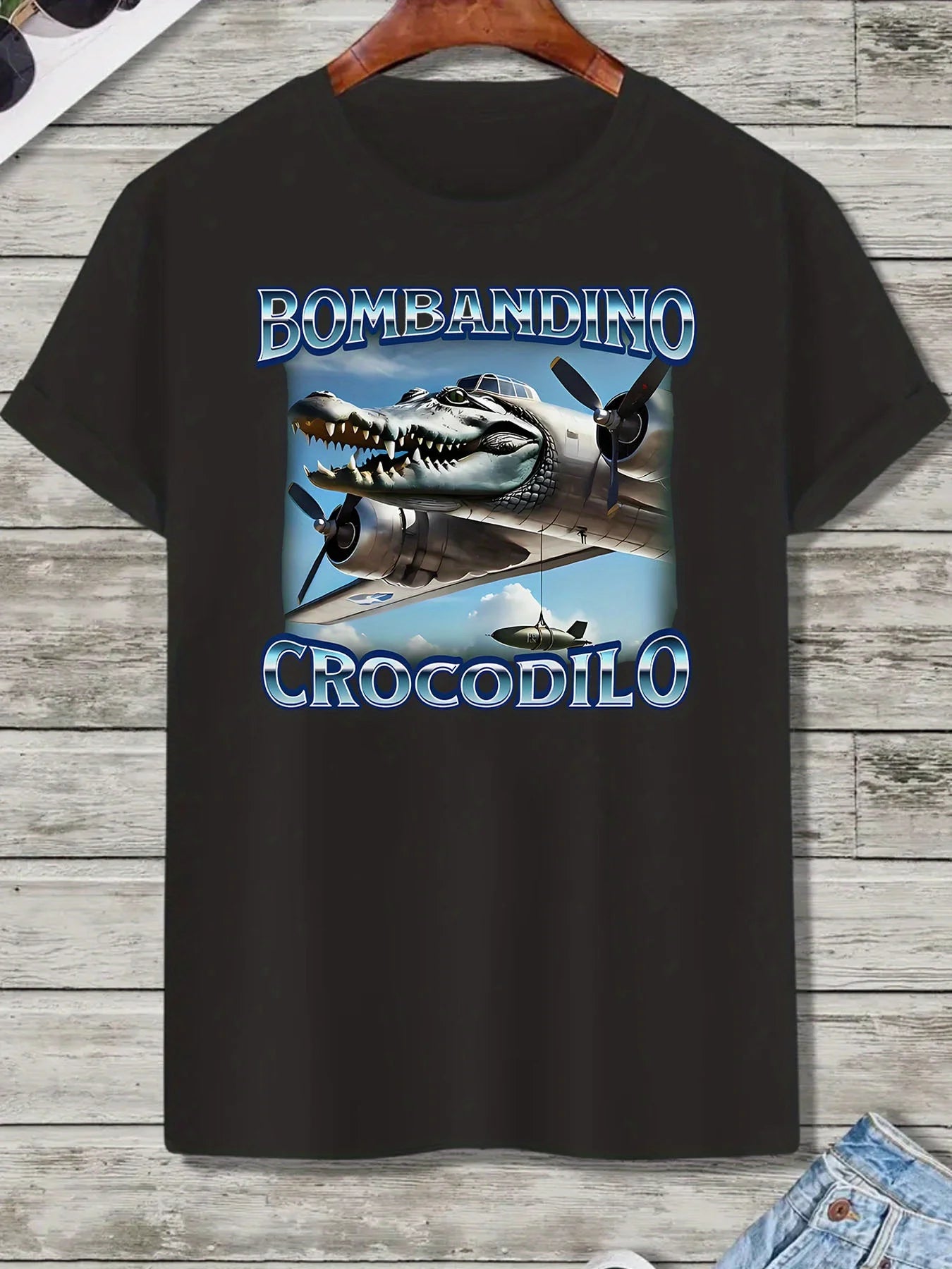 Bombardino Crocodilo Funny Brain Puffs T-shirts T-shirts Italian Brain Puffs Crocodile T-shirts Trendy T-shirts Women's tops